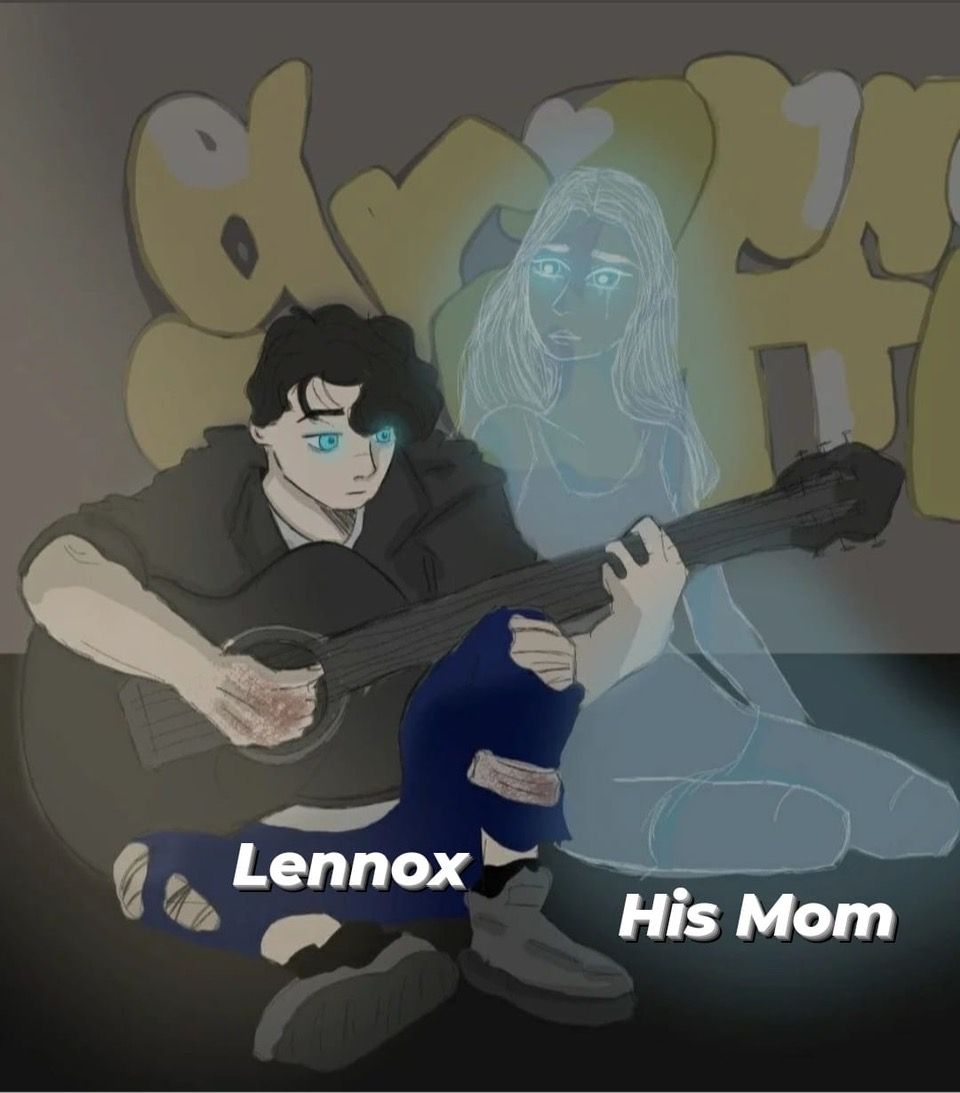 Lennox spielt Gitarre